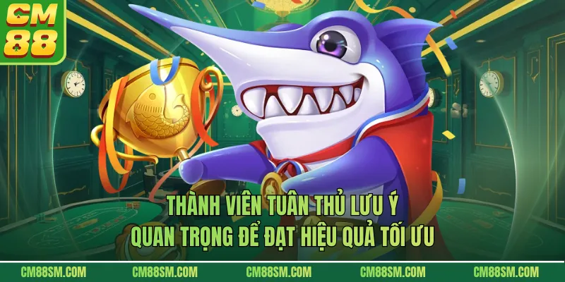 Thành viên tuân thủ lưu ý quan trọng để đạt hiệu quả tối ưu